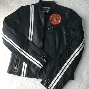 Wilson’s genuine leather Moto Jacket w/Honda patch
